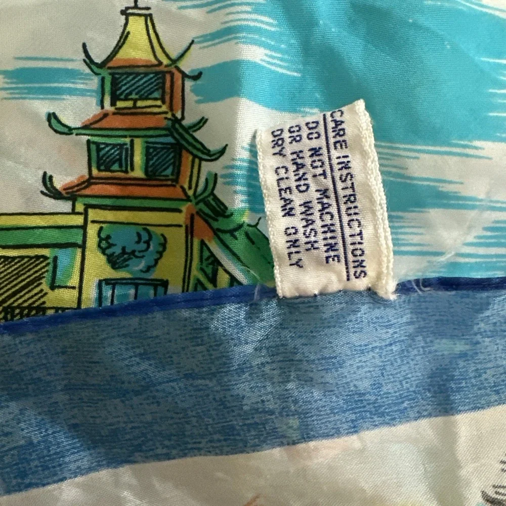 VTG San Francisco‎ Souvenir Scarf Cable Car Golden Gate Bridge Landmarks Travel